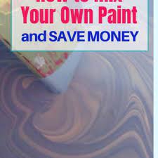 how to mix your own paint and save