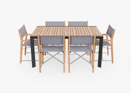 teak aluminum outdoor dining table