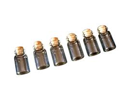 36 X Mini Clear Glass Bottle Vials With