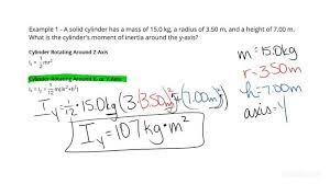 Moment Of Inertia For A Cylinder