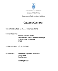 15 Cleaning Contract Templates Docs Word Pdf Apple