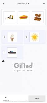 free cogat practice test for kindergarten