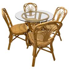 rattan dining set wicker chairs