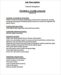 Payroll Clerk Duties Under Fontanacountryinn Com