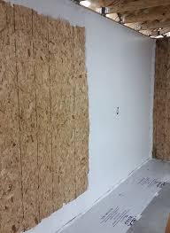 insulating and sheathing garage walls