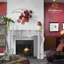 Louis Fireplace Mantel Ivory