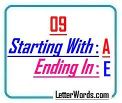 nine letter words starting with a and