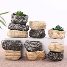 stone look mini ceramic planter apollobox