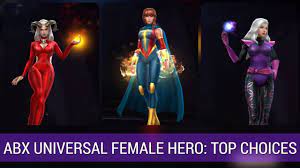 From the marvel future fight trailer. Universal Female Hero Day Top Choices Builds Abx Marvel Future Fight Youtube