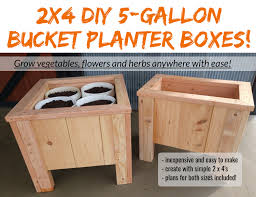 Check spelling or type a new query. 2 X 4 Diy 5 Gallon Bucket Planter Box Plans An Incredible Etsy