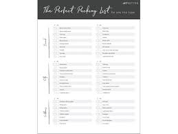 Jetsetters Perfect Printable Packing List For Every Trip