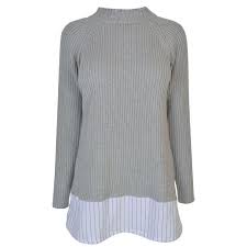 French Connection Striped Hem Knitted Jumper Brand Max