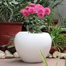 Bkr Apple Design Fiber Garden Pot Round