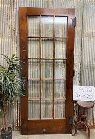 15 Pane Glass Door 38x90 Vintage