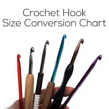 Crochet Hook Conversion Chart Lighted Hooks Hobby Lobby