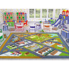 kc cubs playtime collection country farm road map with construction site educational learning area rug