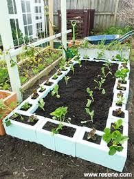make a block raised garden bed