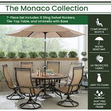 Hanover Monaco Bronze 7 Piece Aluminum