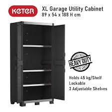 keter xl garage tall heavy duty cabinet
