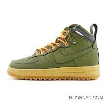 Nike Lunar Force 1 Duckboot Mens Shoes Army Green Yellow 805899 201 Top Deals