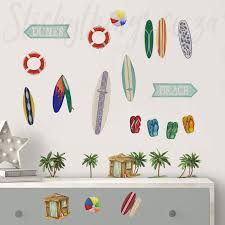 Beach And Surfing Wall Stickers L