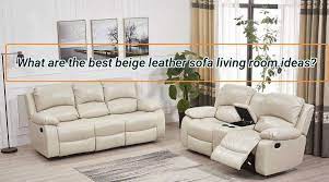 beige leather sofa living room ideas