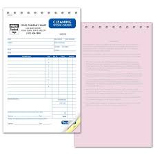 carpet cleaning invoice forms 3 parts