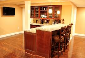 75 Red Dark Wood Floor Home Bar Ideas