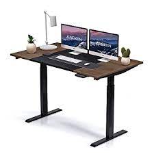 Pneumatic height adjustable desk & lectern with kwikboost charging station by luxor. Buy Aneken Electric Adjustable Height Standing Desk 48 X 24 Inches Wooden Splice Tabletop Autonomous Smart Home Office Sit Stand Up Desk Suitable For Working Writing Black Computer Workstation Online In