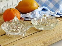 Vintage Glass Lemon Juicer Clear Glass