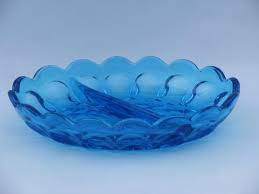 Capri Aqua Blue Glass 1960s Vintage