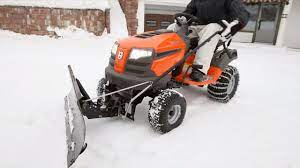 husqvarna tractors how to attach snow