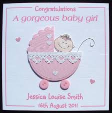 New Baby Card New Baby Girl Card Personalised Handmade New Etsy