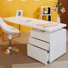 White Gloss Office Desk With Storage