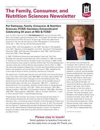 nutrition sciences newsletter