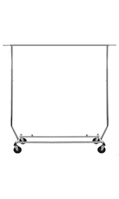 Heavy duty original collapsible salesman's rack with round tubing. Collapsible Clothing Rack Chrome Store Supply Warehouse