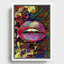 pop art psychedelic lips artwork