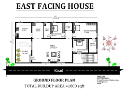 East Facing 3bhk Furniture House Plan