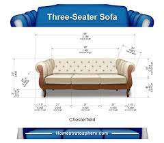 sofa dimensions for 2 3 4 5 6