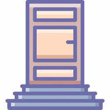 Door Stairs Icon On