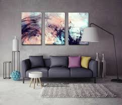 Set Of 3 Abstract Stretched Canvas