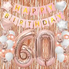 60th birthday decorations for women