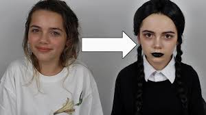 wednesday addams makeup transformation