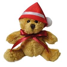robbie teddy bear with christmas hat
