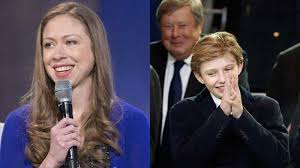 Chelsea clinton tells stupid people her kids erode white privilege. Chelsea Clinton Barron Trump Deserves A Chance To Be A Kid Abc7 Chicago