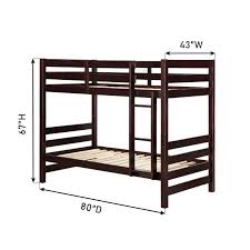 how tall should twin bunk beds be