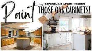 oak kitchen makeover painting oak