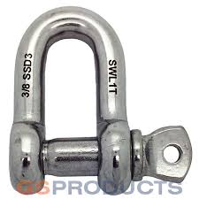 Stainless Steel D Shackles Safe Working Load Gs Products