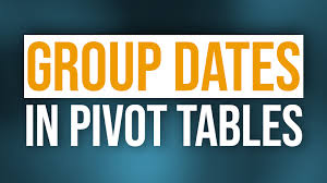 dates in excel pivot tables