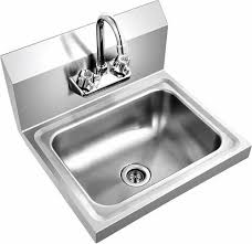 silver stainless steel hand wash sink